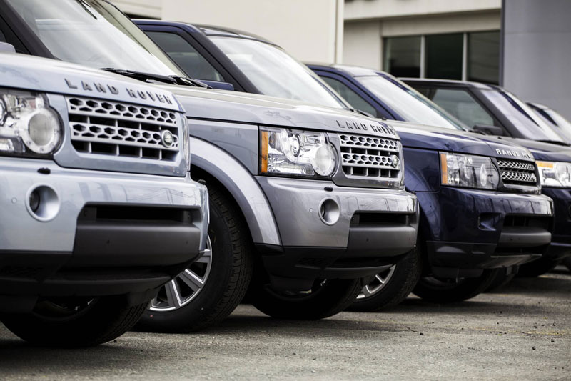 Stock de Land Rover chez un mandataire automobile