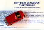 Le certificat de cession lors de la vente d'une voiture